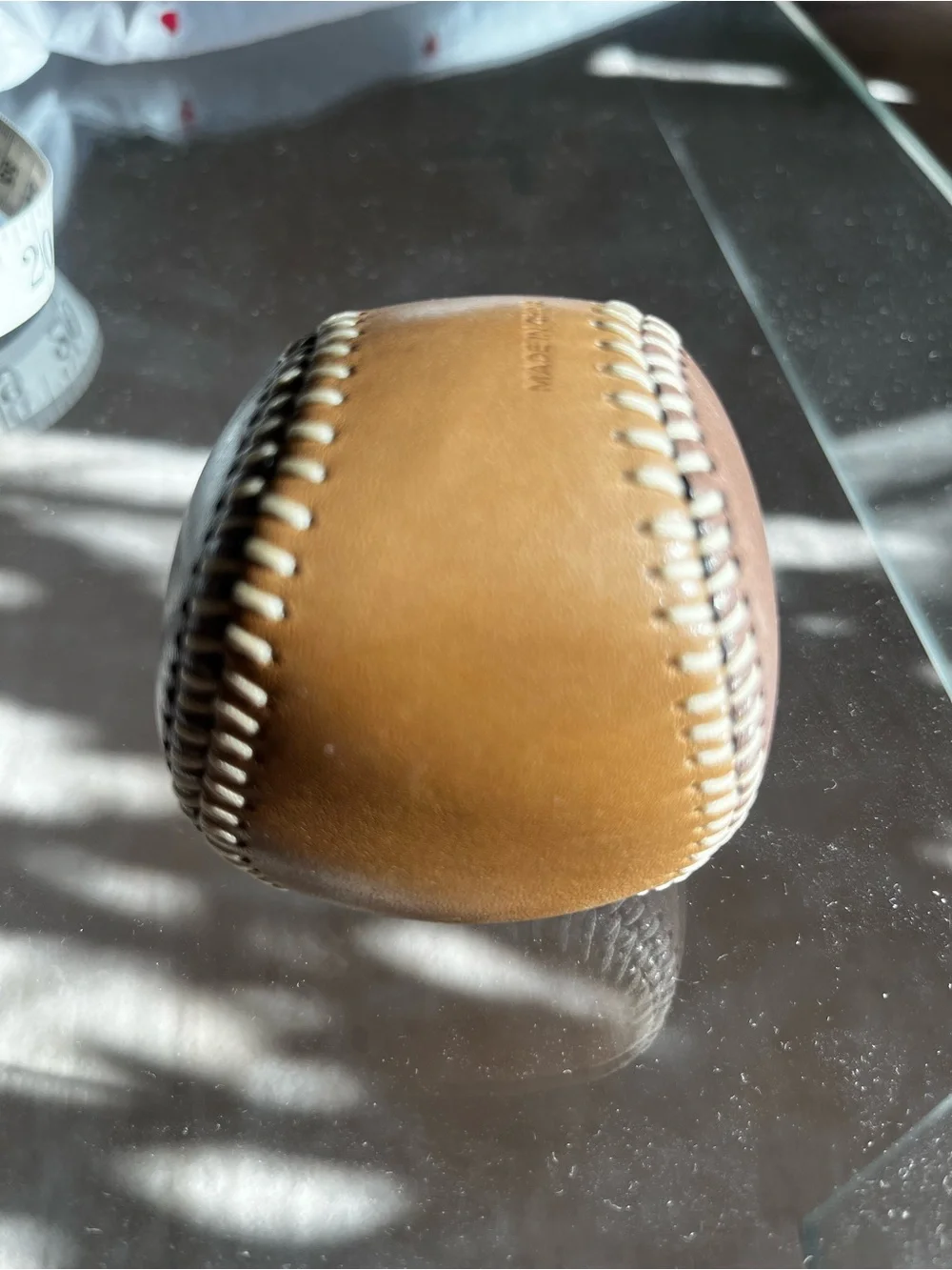 COACH Leather Baseball PAPERWEIGHT